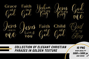 Set of Golden Christian Quotes, an Object Graphic by ShalemDreams (Thumbnail 1 of 6)