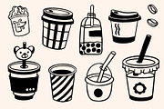 CAFE DOODLES | Graphic collection, a Food Illustration by katieromanoff_art (Thumbnail 7 of 12)