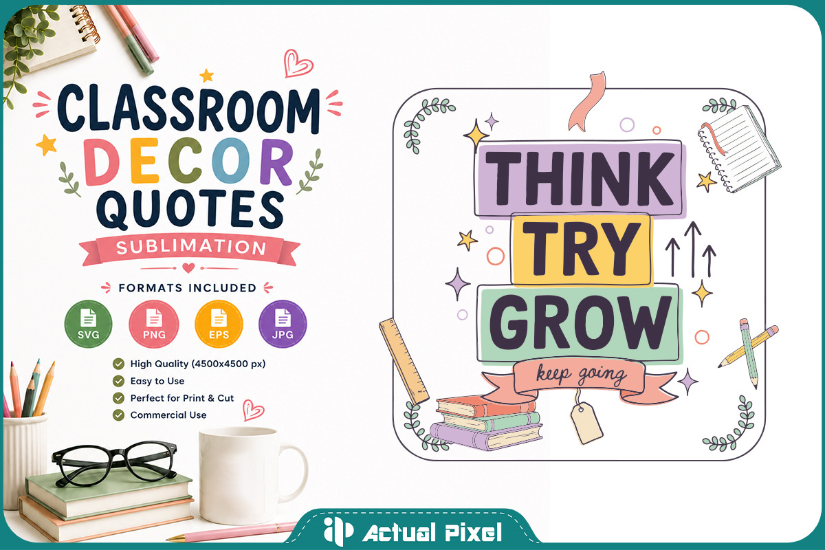 Classroom Decor Quotes Bundle, an Education Illustration by Actual Pixel (Photo 13 of 13)