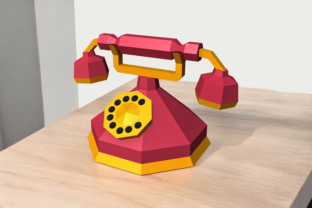 Old style Telephone - 3d papercraft, a Templates & Theme by PAPER amaze (Photo 4 of 5)