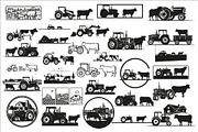 Rustic farm tractor and cow design, an Illustration by Amazin_art (Thumbnail 1 of 30)