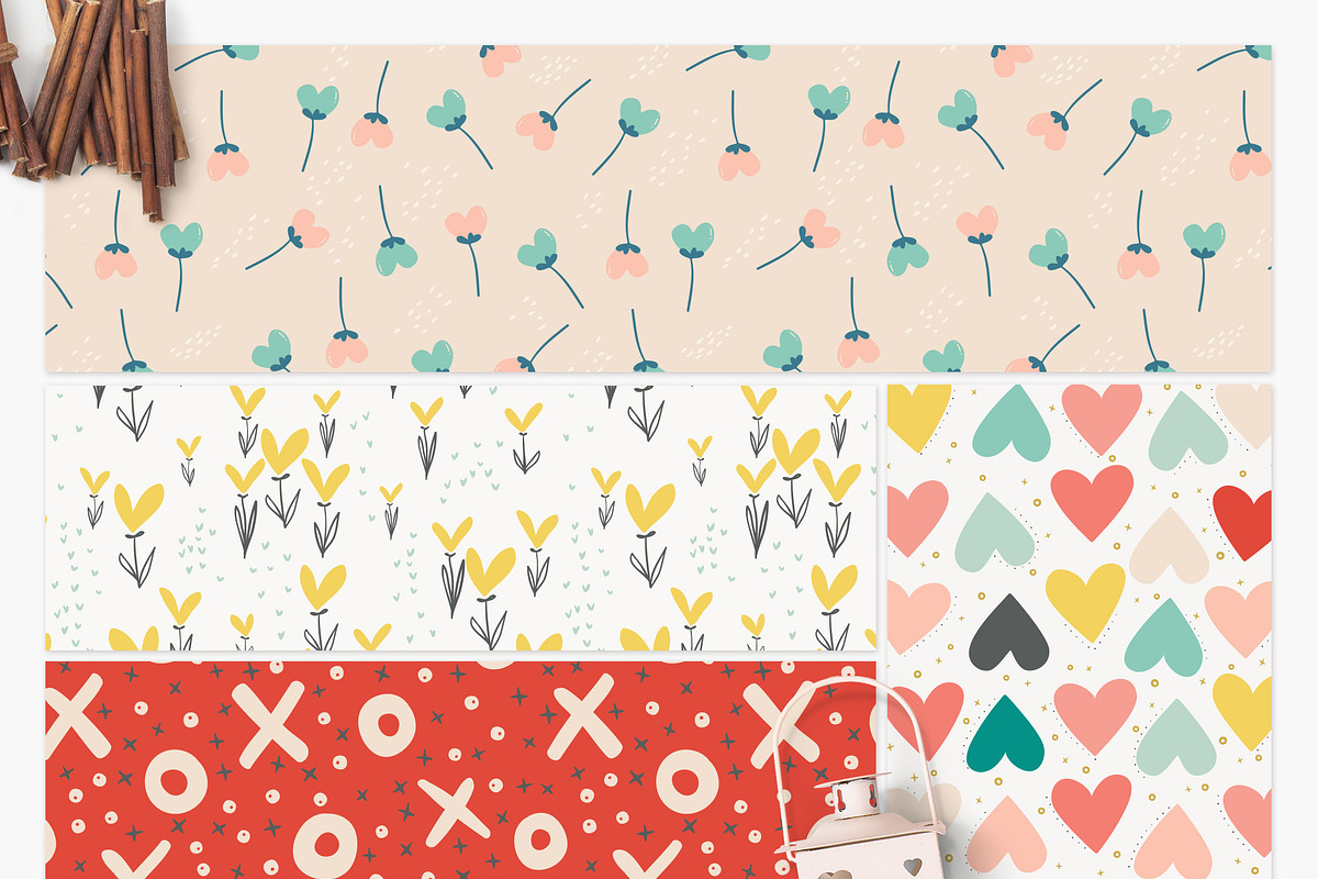 XOXO Seamless Patterns, a Pattern Graphic by 7th Avenue Designs
