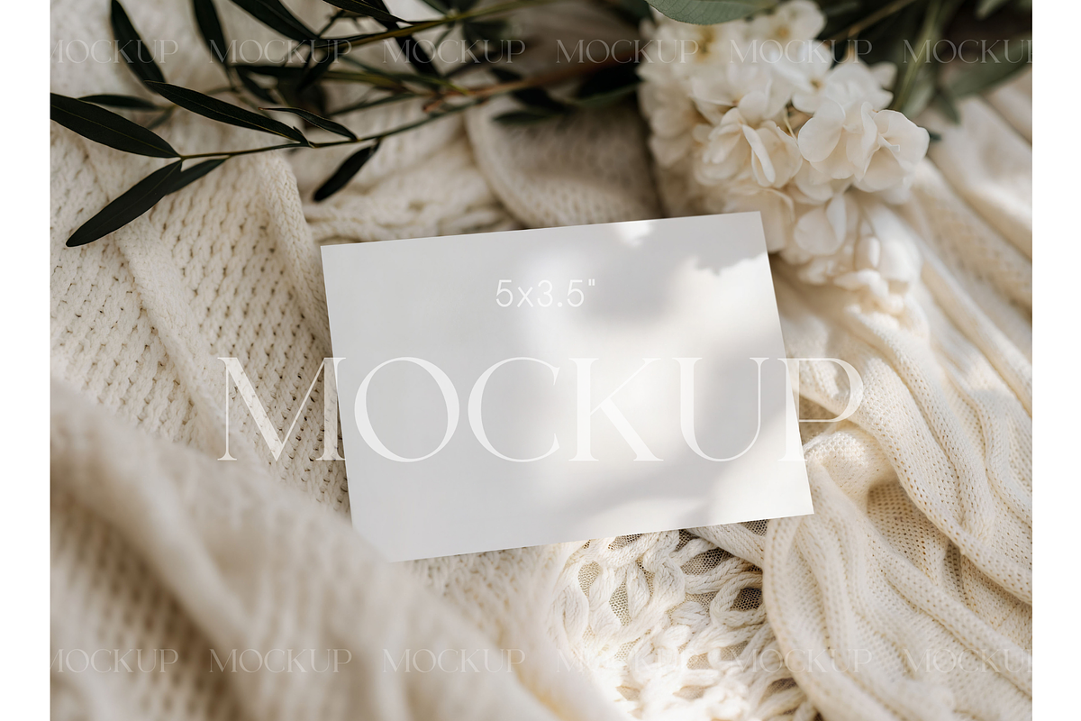 Soft Shadow Wedding Card Mockup, a Product Mockup by MockupWizard