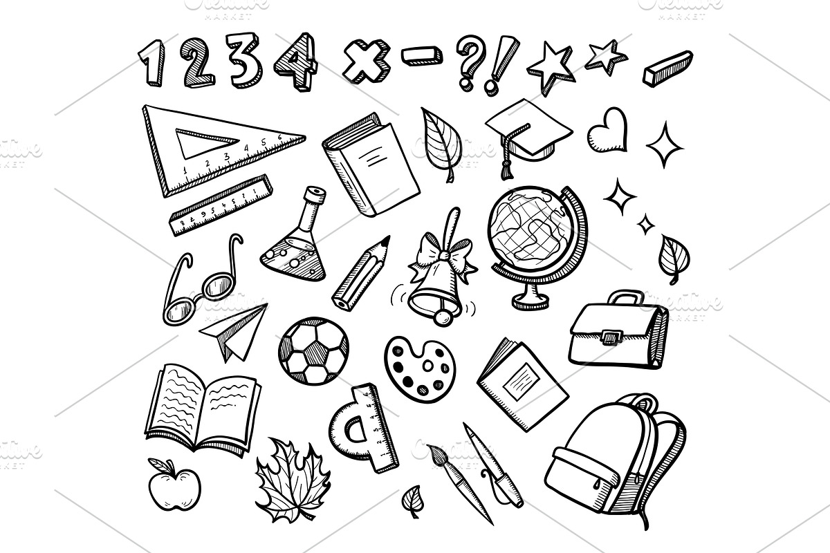 VECTOR SCHOOL SET, an Education Illustration by Kattarina Po (Photo 3 of 6)
