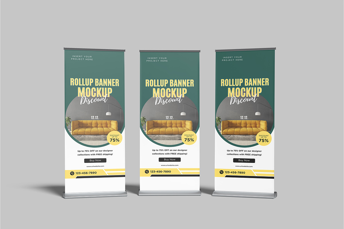 Rollup Banner Mockup, a Print Template by lamorastudio (Photo 7 of 9)
