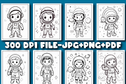 Space Coloring Pages with Cover, a Stationery Template by Design Station (Thumbnail 4 of 5)