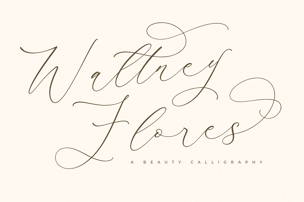 Waltney Flores A Beauty Calligraphy, a Script Font by Storytype Studio (Photo 1 of 15)