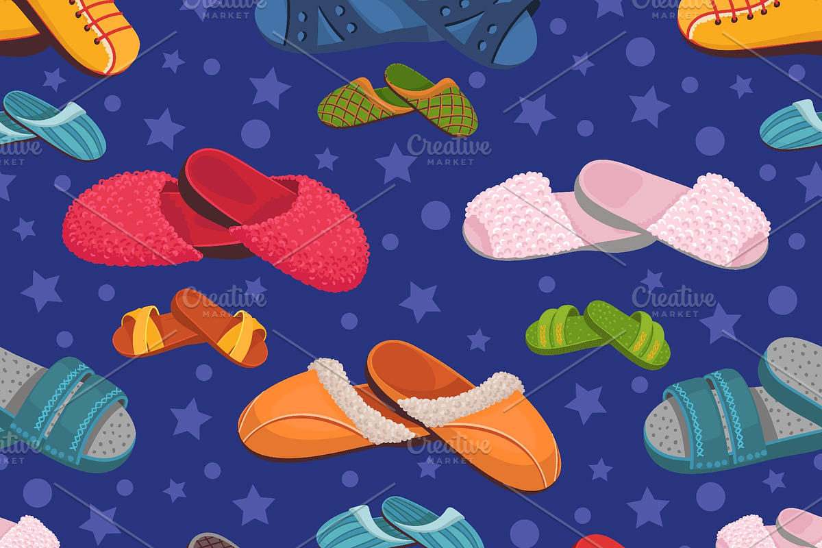 Warm cozy slippers and fluffy flip, an Object Illustration by Vectorbuum (Photo 3 of 3)
