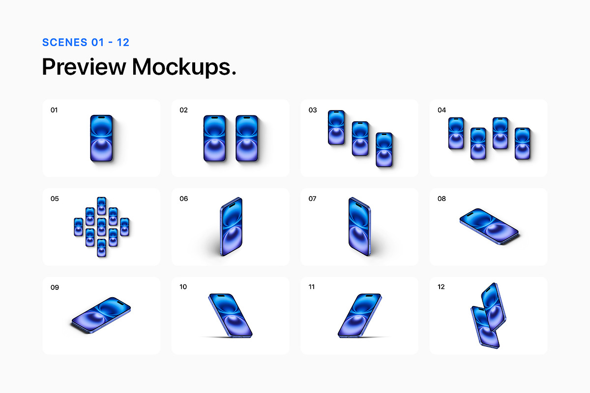 iPhone 16 - 24 Mockups Scenes, an iPhone Mockup by Asylab (Photo 2 of 58)