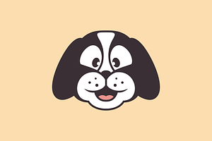 dog face cartoon adorable logo, a Branding & Logo Template by devastd