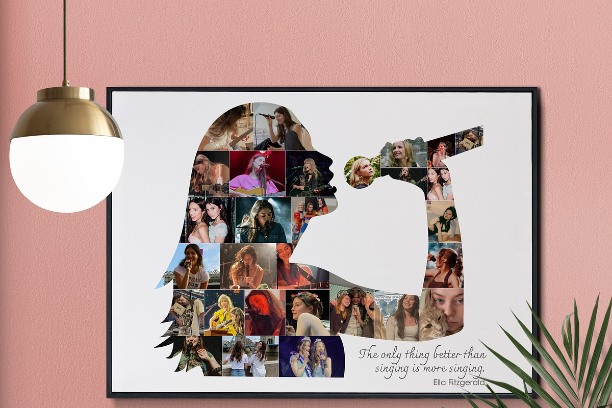 Female singer Photo collage, a Poster Template by AIW SOLUTIONS