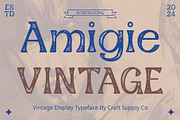Amigie Vintage, a Sans Serif Font by Craft Supply Co. (Thumbnail 1 of 8)