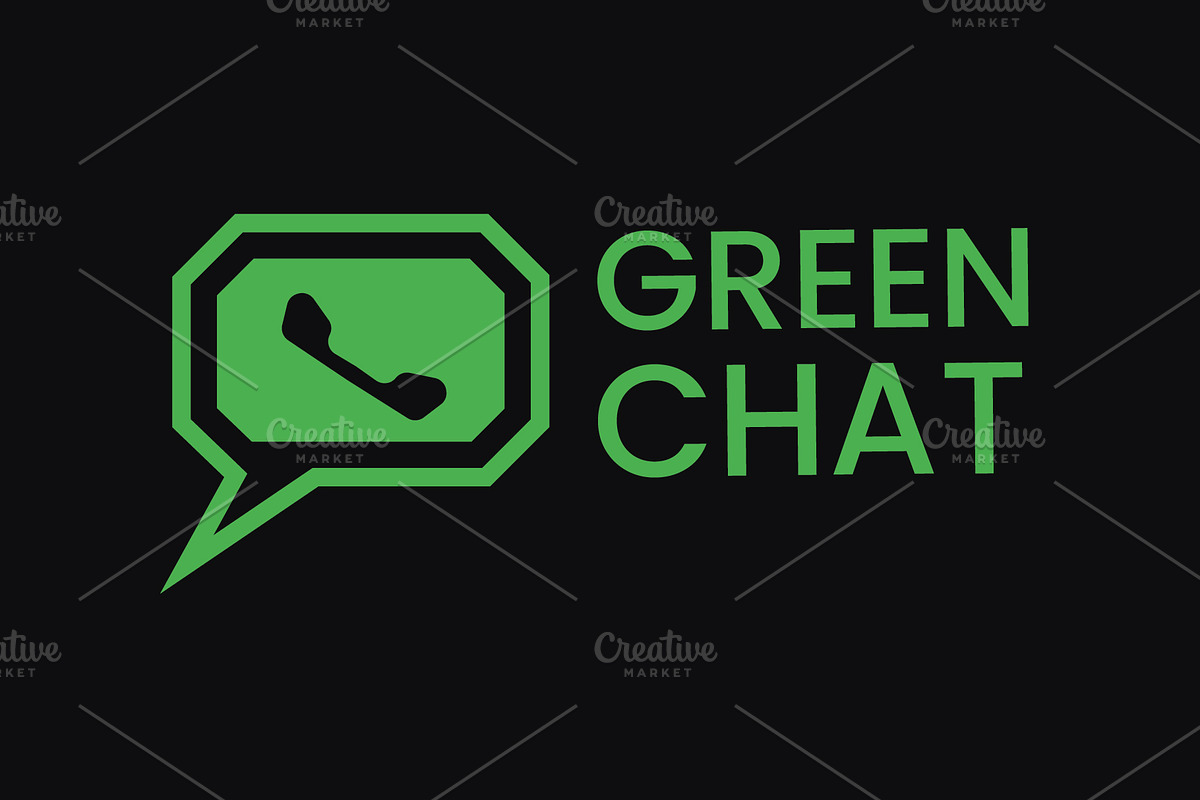 Green Chat - Messenger App Logo, a Branding & Logo Template by Creattlle (Photo 4 of 4)