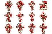 Floral Easter Cross Clipart, a Graphic by CitraGraphics (Thumbnail 2 of 5)