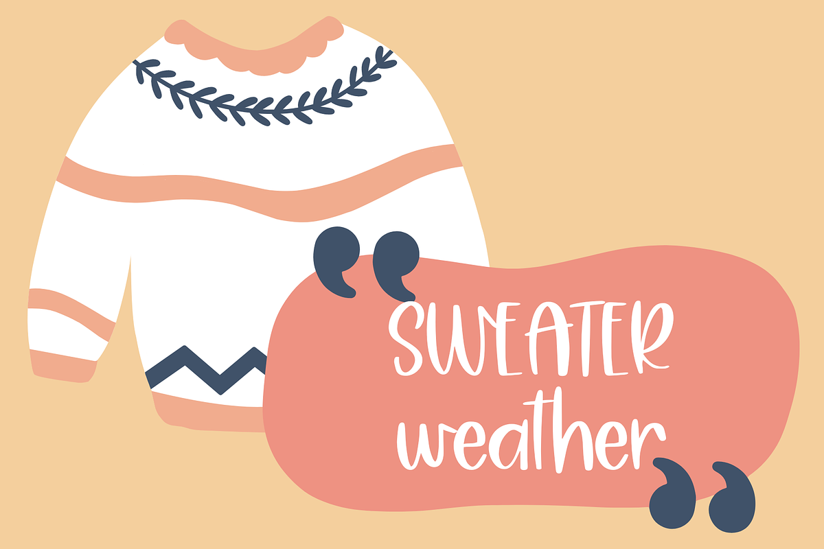 Cozy Sweater, Cute Handwritten Font, a Sans Serif Font by Designing Digitals (Photo 3 of 9)