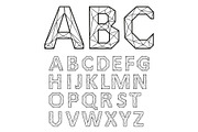 Alphabet Set. Black letters, an Outline Icon by RODINA (Thumbnail 1 of 3)