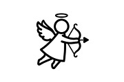 Cupid Angel Valentine Vector Bundle, an Illustration by jahid234 (Thumbnail 11 of 47)