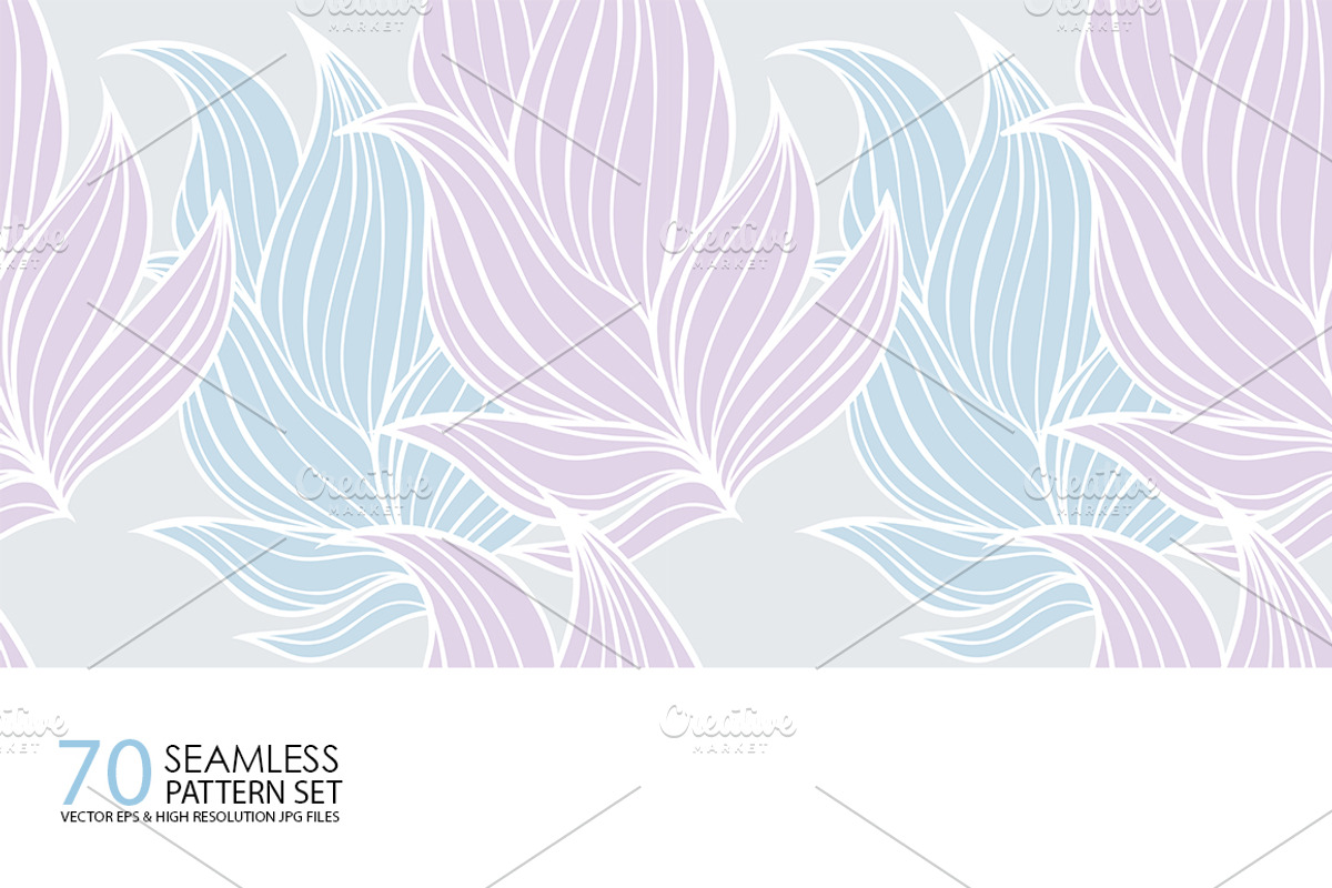 70 Seamless Floral Pattern Set, a Pattern Graphic by Anttoniu (Photo 3 of 5)
