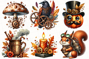 Steampunk Autumn Clipart, an Illustration by OK Design (Thumbnail 3 of 5)