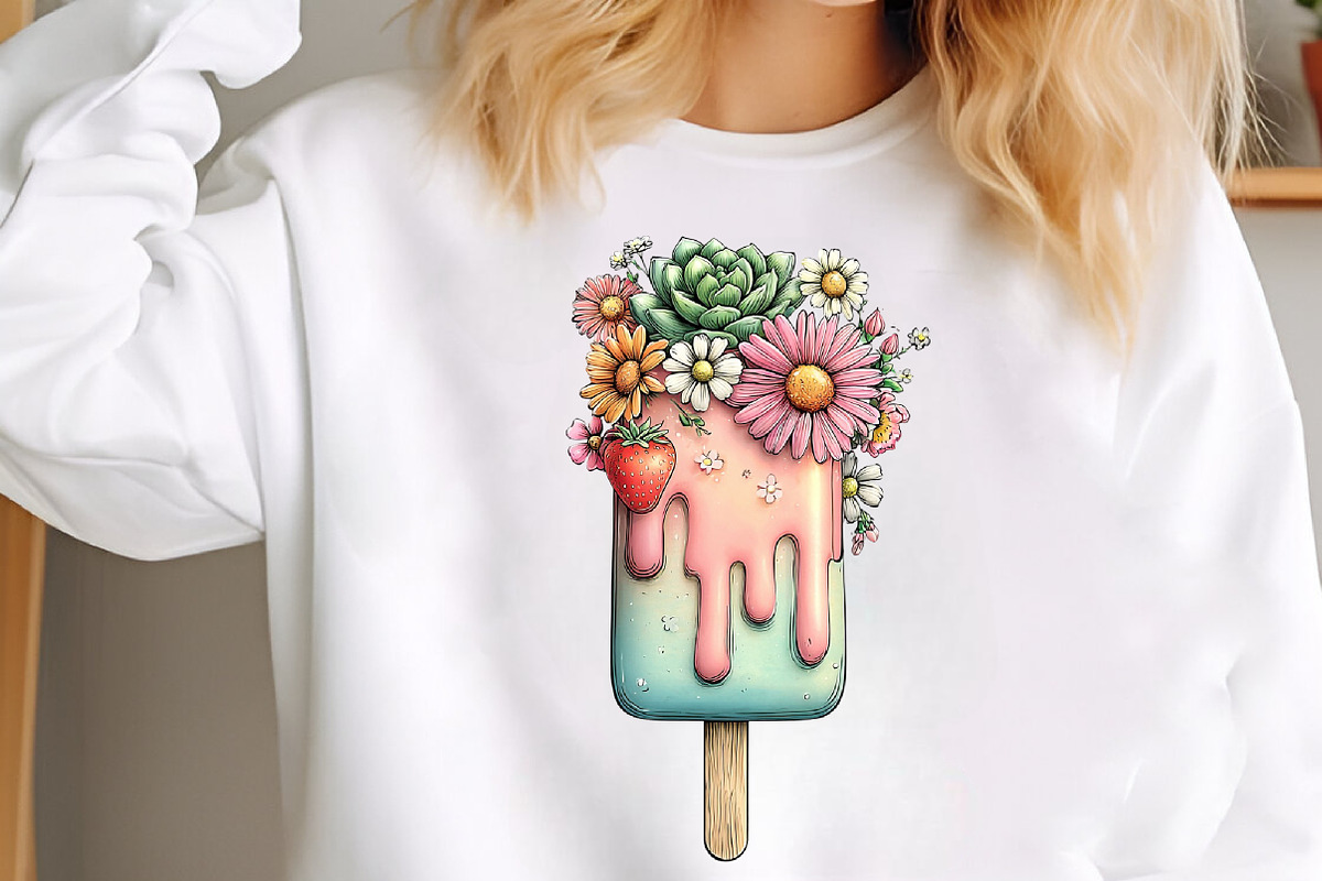 Watercolor Ice-Cream Clipart, an Illustration by GatewayDesign (Photo 3 of 6)
