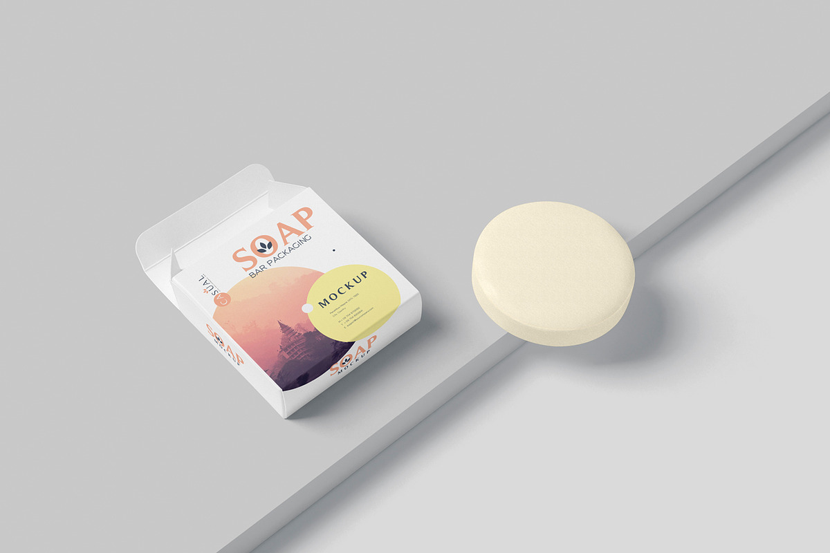 Square Soap Box Mockups, a Packaging Mockup by GfxFoundry (Photo 4 of 7)