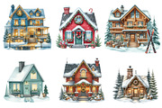 Christmas Home Clipart Bundle, an Illustration by CreationArt (Thumbnail 5 of 5)