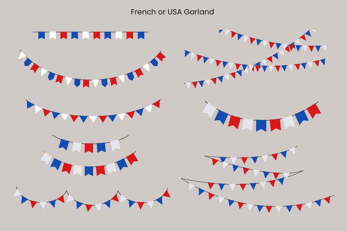 Bunting flags vector collection, an Object Graphic by ElenaPlatovaArt (Photo 5 of 10)