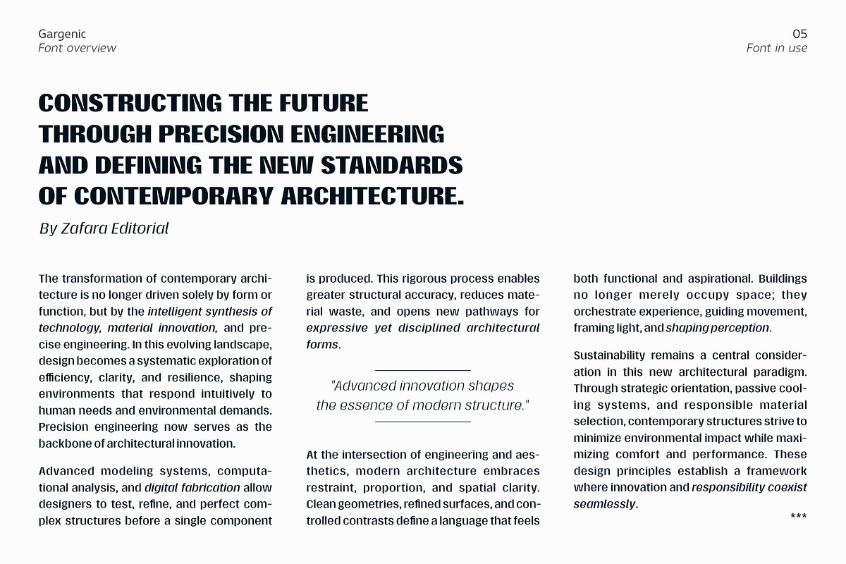 Gargenic, a Sans Serif Font by Zafara Studios (Photo 5 of 12)
