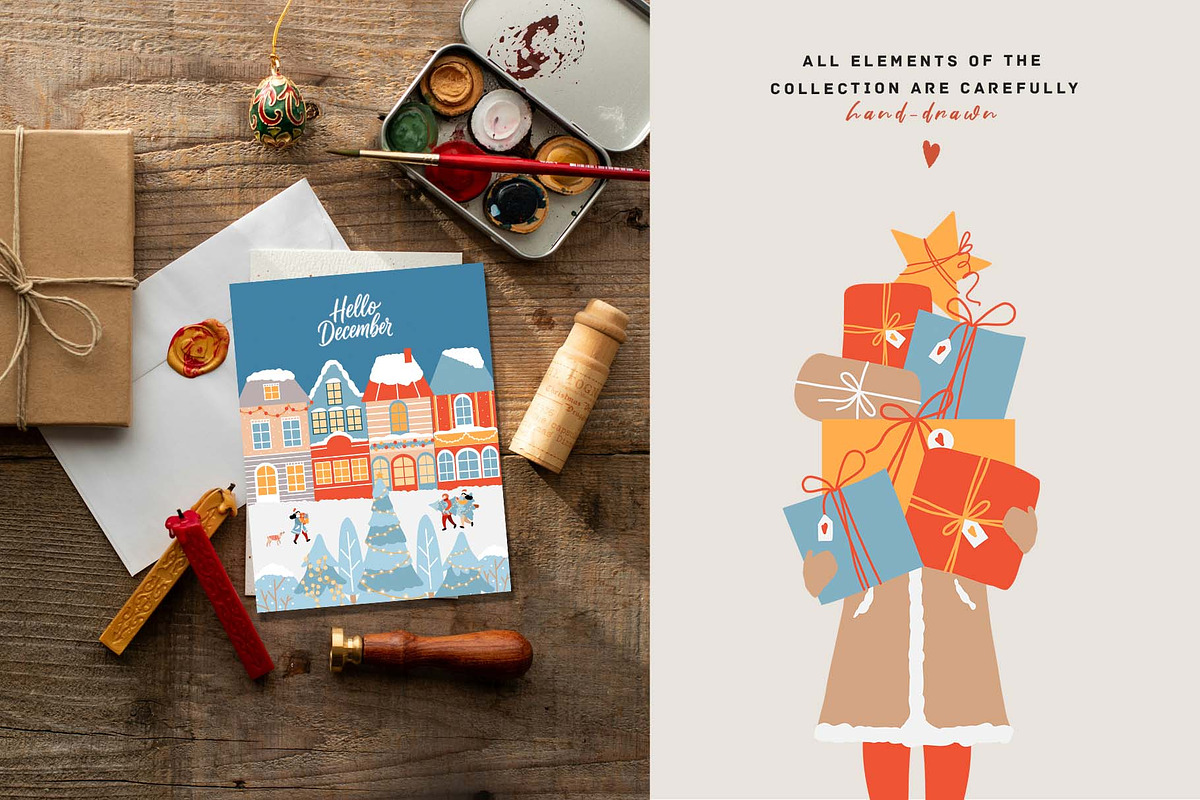 Christmas Market Scene Creator, a Seasonal Illustration by VerAna (Photo 16 of 20)