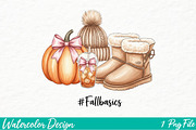 Fall basics png, an Illustration by Watercolor design (Thumbnail 1 of 3)