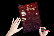 Retro Red Resume Template, a Resume Template by Neermana (Thumbnail 4 of 5)