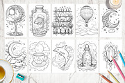 Coloring Pages For Adults and Kids, a Decorative Illustration by AlineArtStore (Thumbnail 4 of 9)