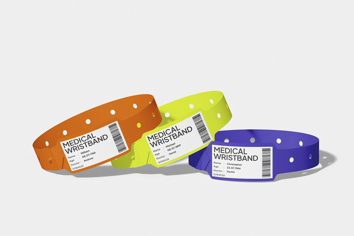 Medical Wristband Mockup, a Merchandise Mockup by Unerispace (Photo 2 of 4)