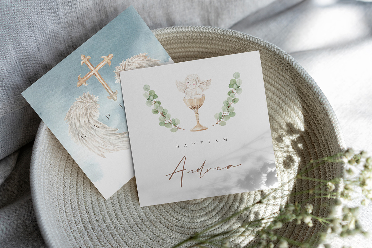 Watercolor Clipart - Holy BAPTISM, a Decorative Illustration by Beigetime (Photo 5 of 14)