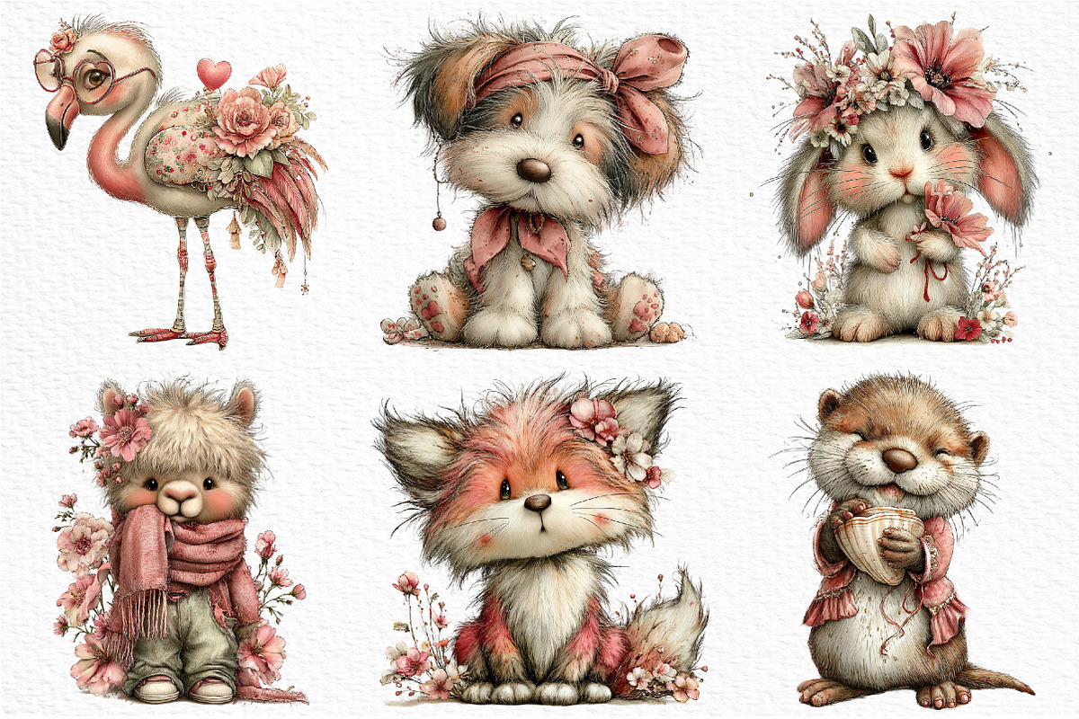 Whimsical Animals Clipart, an Illustration by Craft Nest (Photo 5 of 11)