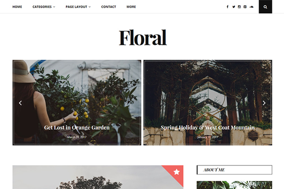 Floral - Personal WP Blog Theme, a WordPress Template by GretaThemes (Photo 1 of 7)