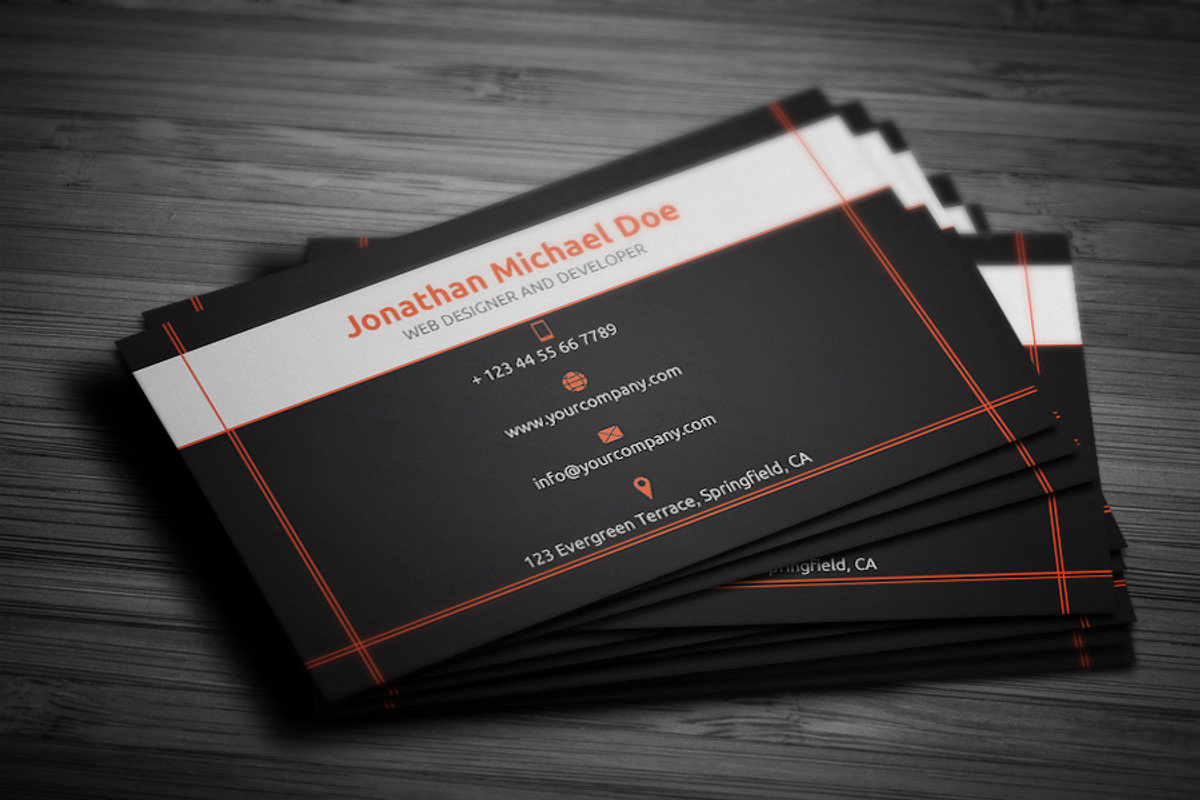 Flat Business Card Template, a Business Card Template by don_2mba (Photo 1 of 5)