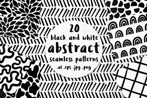 Black and white abstract patterns, a Pattern Graphic by pineart