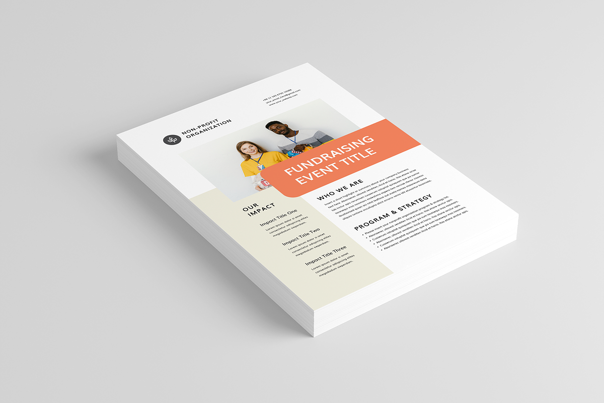 Nonprofit Fundraising Flyer Bundle, a Flyer Template by Leaflove (Photo 4 of 9)