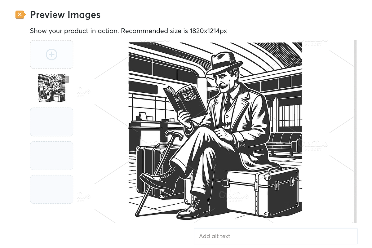 Elegant Gentleman Reading Alone at, a Person Illustration by AlexArt (Photo 2 of 3)
