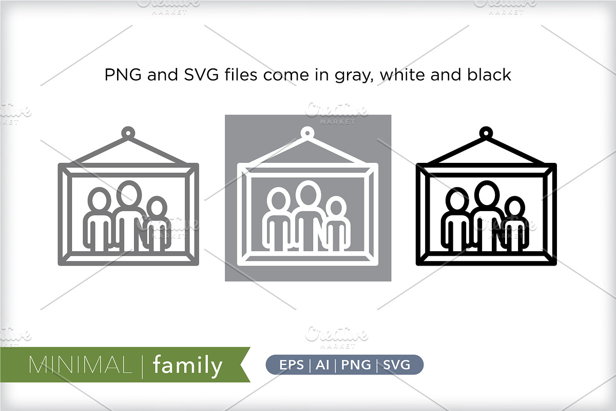 Minimal family icons, an Outline Icon by Picture Window (Photo 2 of 5)