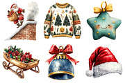 Watercolor Cute Warm Christmas Clipa, an Illustration by Daily.Designs (Thumbnail 5 of 5)