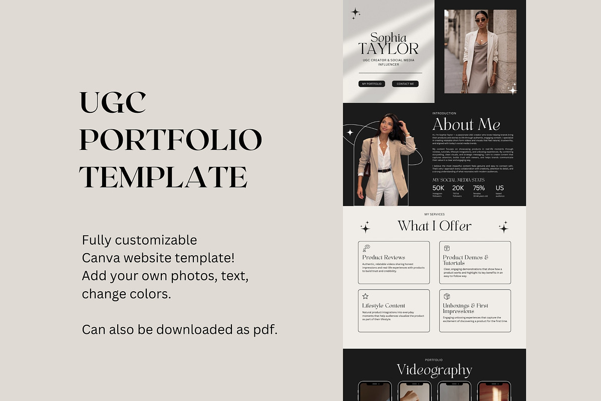UGC Portfolio Website Template, a Websites & App Template by Business Chic (Photo 2 of 5)