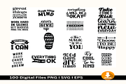 100 Inspirational Quote-Bundle, an Object Graphic by Jadugar Design Studio (Thumbnail 8 of 19)