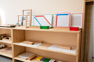Montessori classroom interior, a School & Education Photo by Jan Jack Russo Media