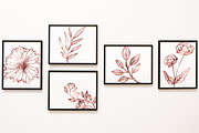 Silver Foil Floral Clipart Set, an Illustration by Brandi Lea Designs (Thumbnail 5 of 6)
