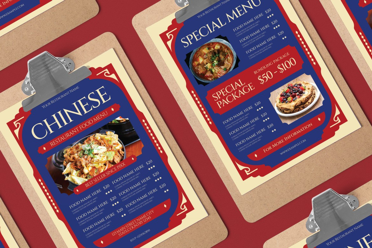 Chinese Restaurant Food Menu preview 3