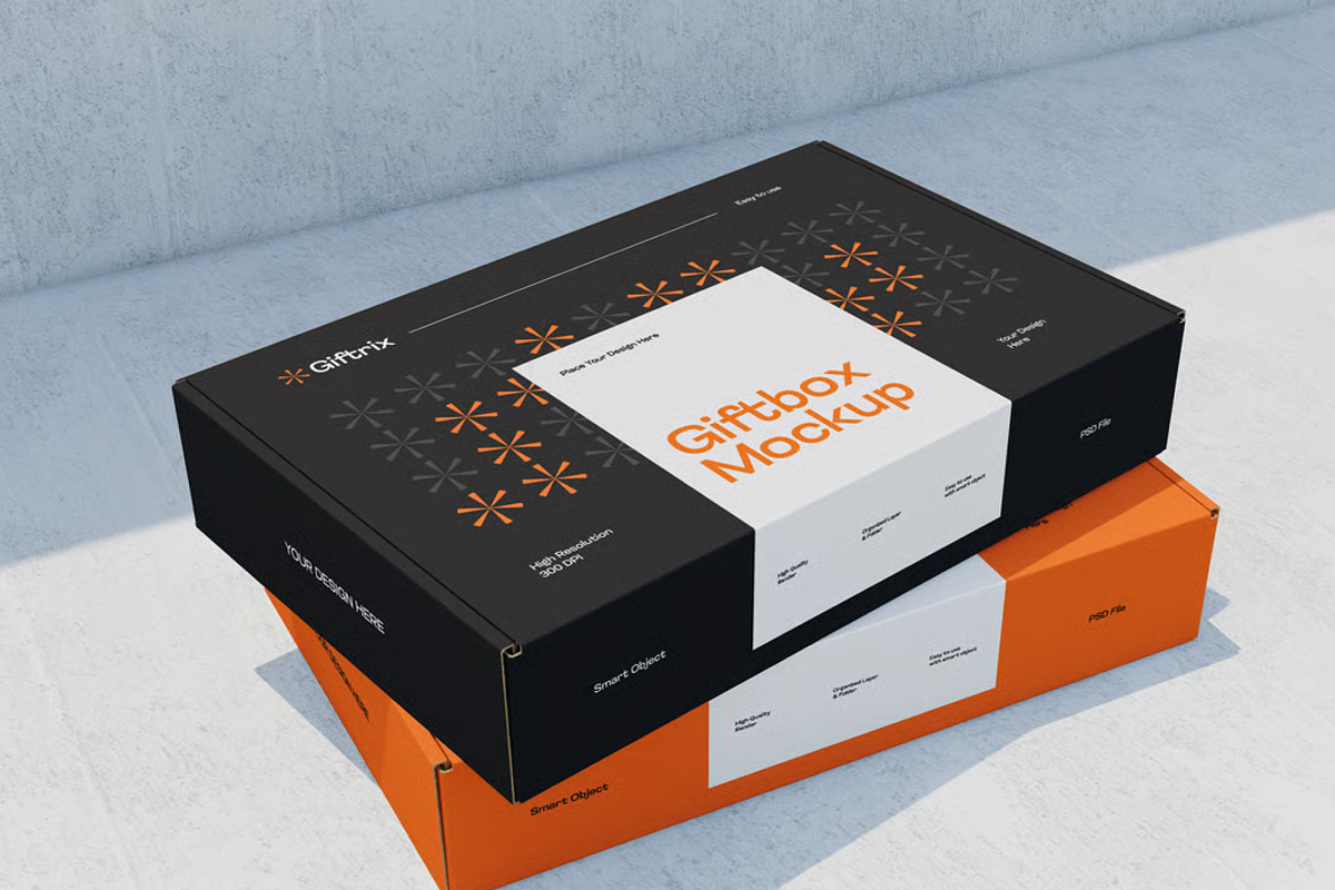 Side Box Mockup, a Packaging Mockup by graphicsauce