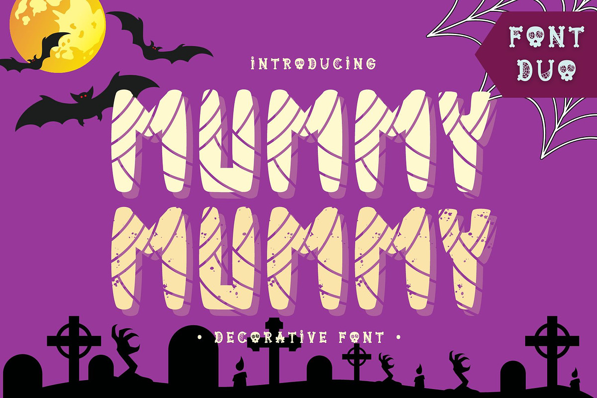 Mummy - Decorative font, a Sans Serif Font by Brown Cupple (Photo 1 of 9)