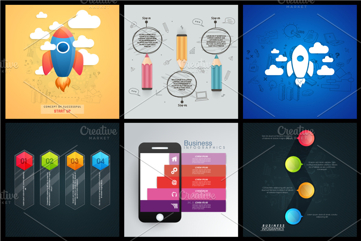 Business Infographic Sets Vol - 6, a Work Illustration by Allies Interactive (Photo 9 of 9)